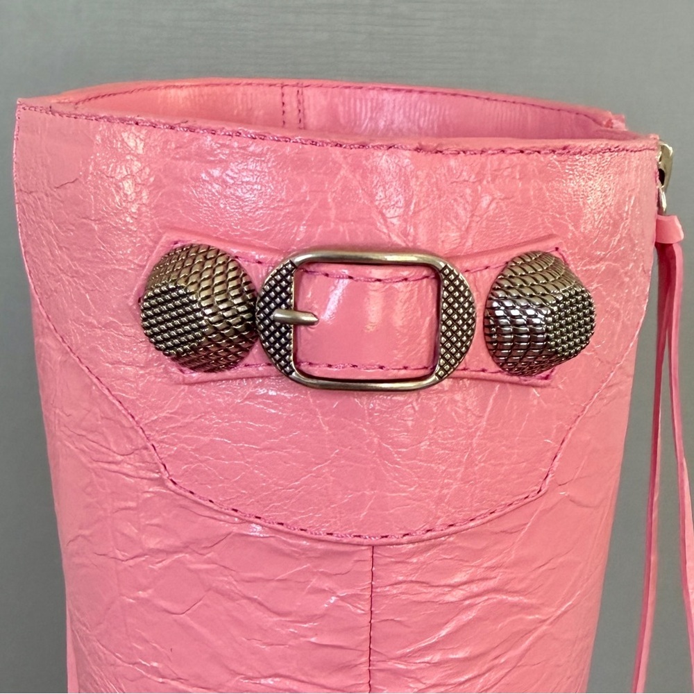 NIB $2,600 Balenciaga Cagole Leather Designer Boot DEMNA Blush Pink 41/11 694395 - Picture 7 of 14